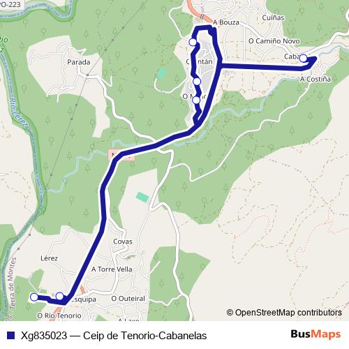 Xg835023 bus Line Map