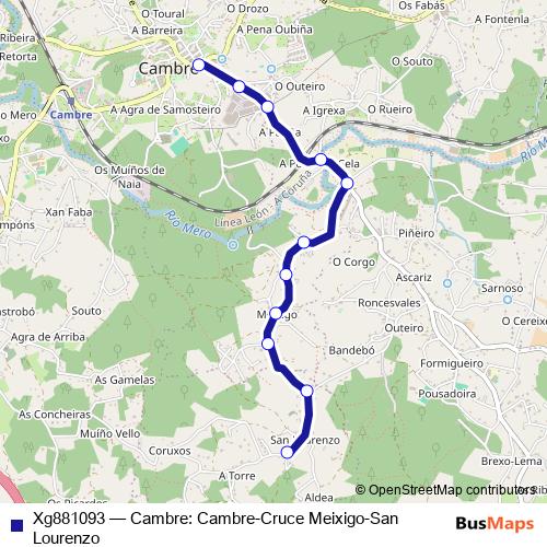 Xg881093 bus Line Map