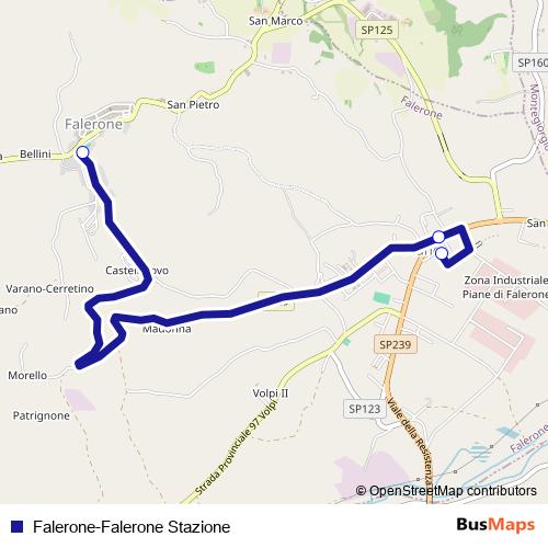 Falerone-Falerone Stazione bus Line Map