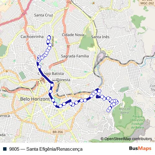 9805 bus Line Map
