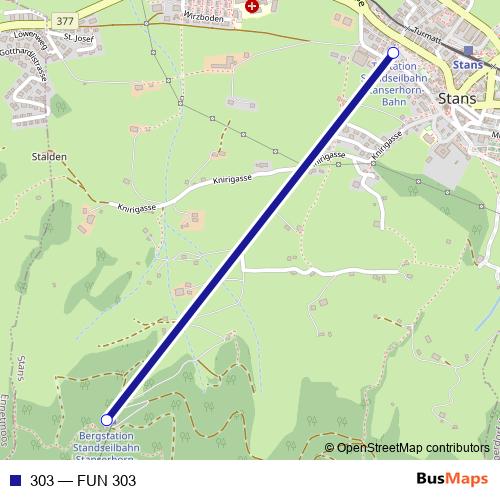 303 funicular Line Map