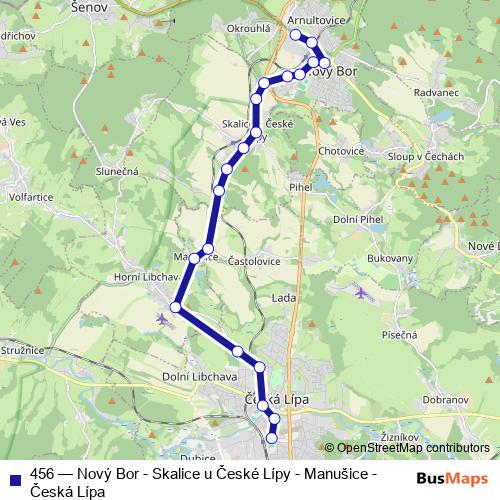456 bus Line Map