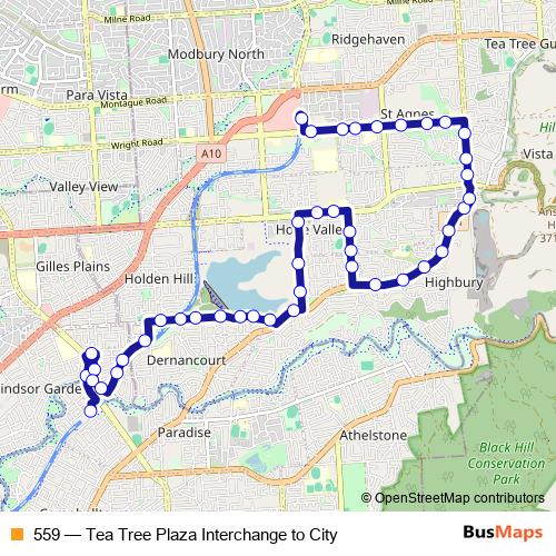 559 bus Line Map