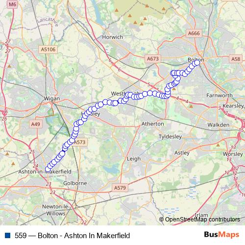 Bus 559 Bolton - Ashton In Makerfield in Wigan by Bee Network
