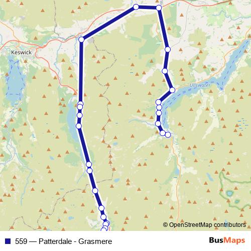 559 bus Line Map