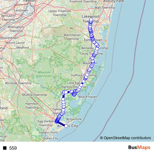 559 bus Line Map