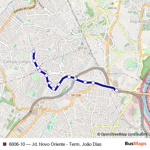 6806-10 bus Line Map