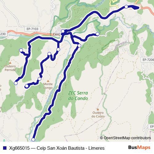 Xg665015 bus Line Map