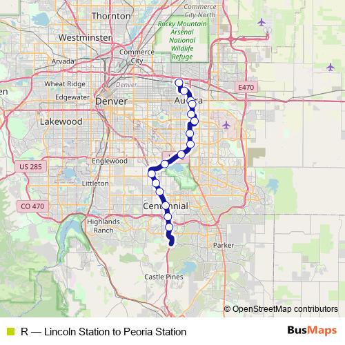 R tram Line Map