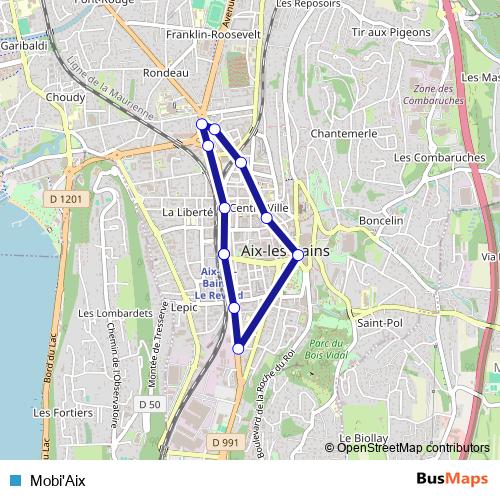Mobi'Aix bus Line Map
