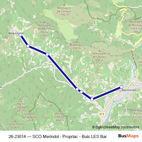 26-23014 bus Line Map