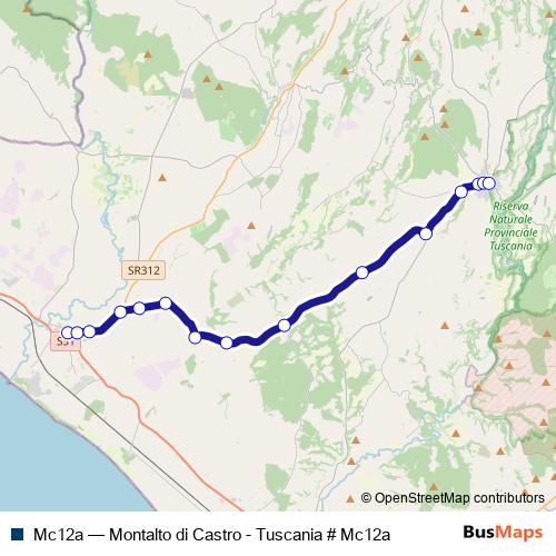 Mc12a bus Line Map