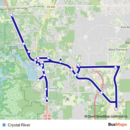 Crystal River bus Line Map