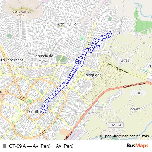 CT-09 A bus Line Map