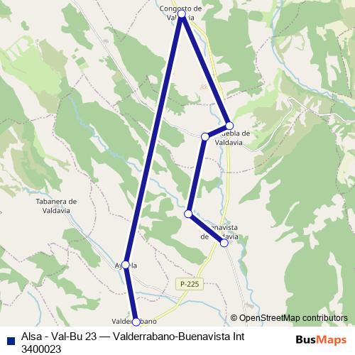 Alsa - Val-Bu 23 bus Line Map