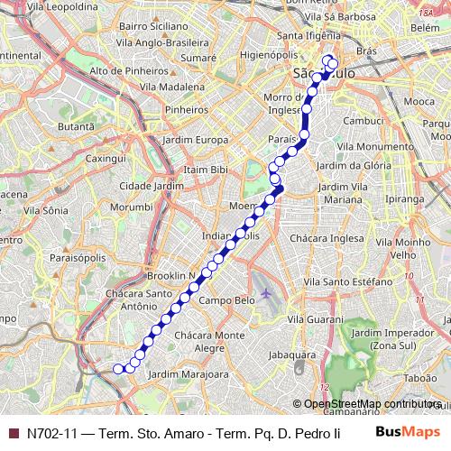 N702-11 bus Line Map