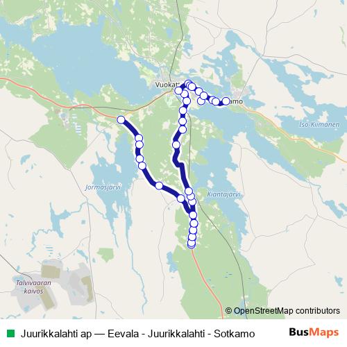 Juurikkalahti ap bus Line Map