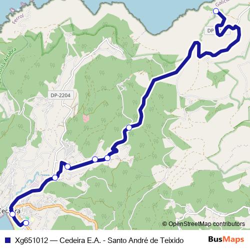 Xg651012 bus Line Map
