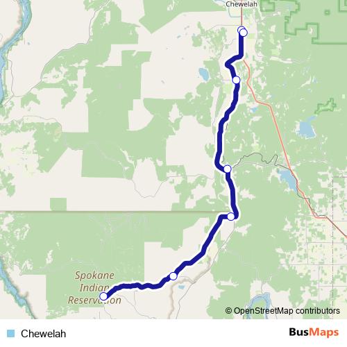 Chewelah bus Line Map