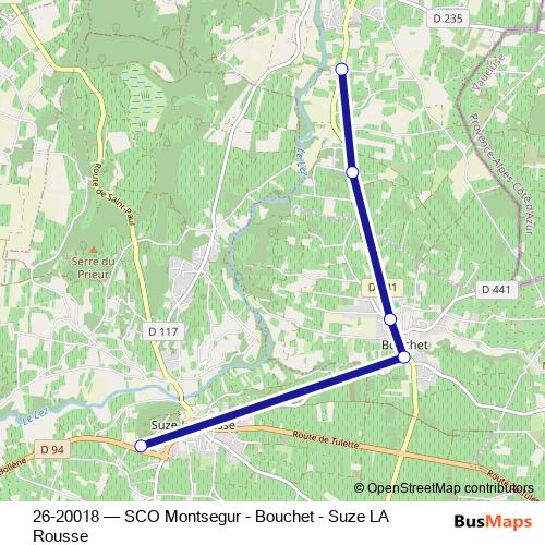 26-20018 bus Line Map