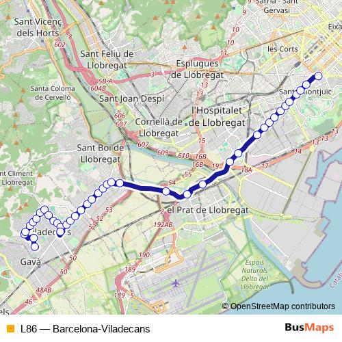 L86 bus Line Map