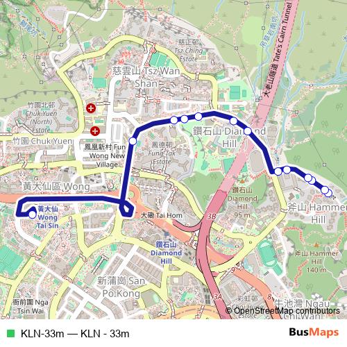 KLN-33m bus Line Map
