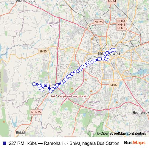 227 RMH-Sbs bus Line Map