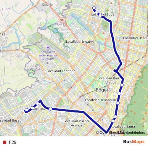 F29 bus Line Map