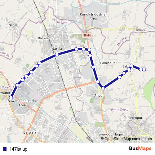 147lstlup bus Line Map