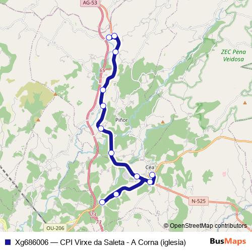 Xg686006 bus Line Map