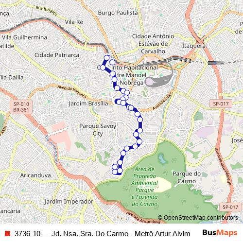 3736-10 bus Line Map