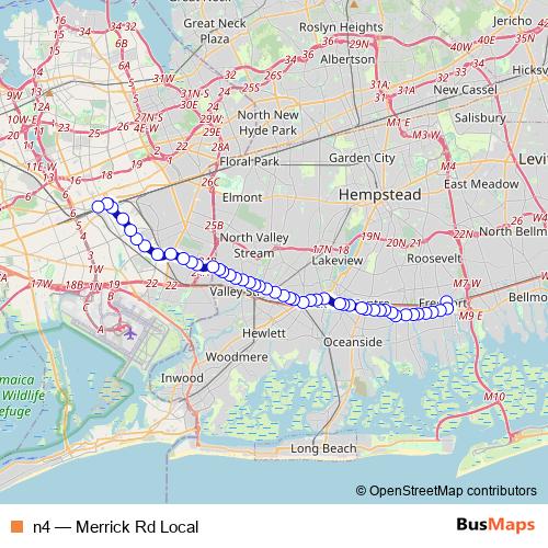 n4 bus Line Map