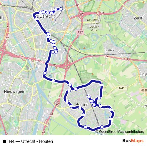 N4 bus Line Map