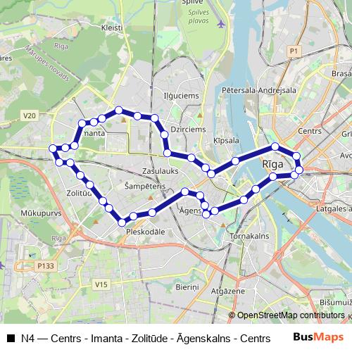 N4 bus Line Map
