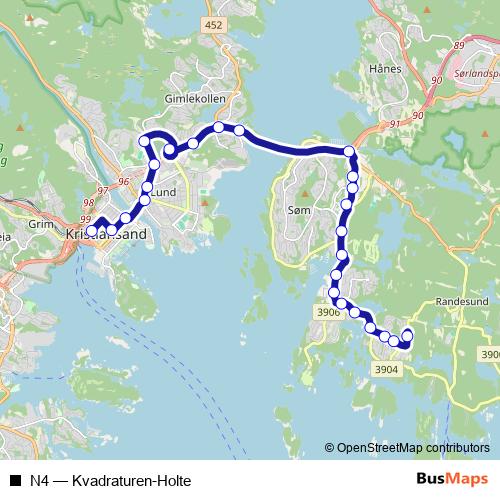 N4 bus Line Map