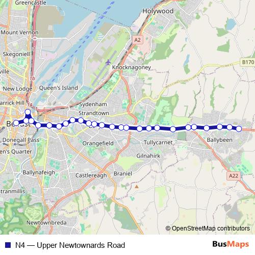 N4 bus Line Map