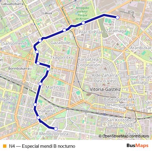 N4 bus Line Map