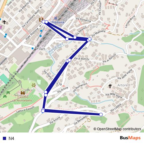 N4 bus Line Map