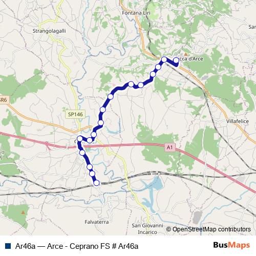 Ar46a bus Line Map
