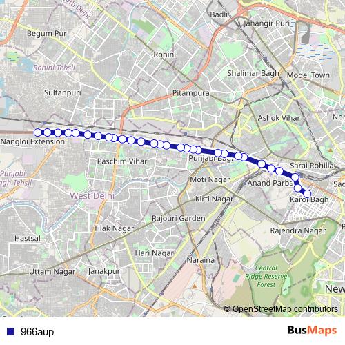 966aup bus Line Map