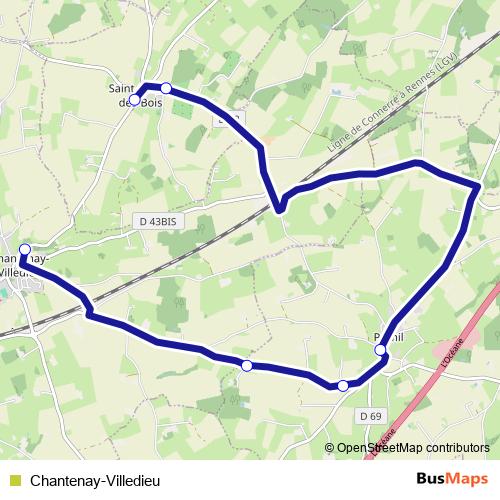 Chantenay-Villedieu bus Line Map