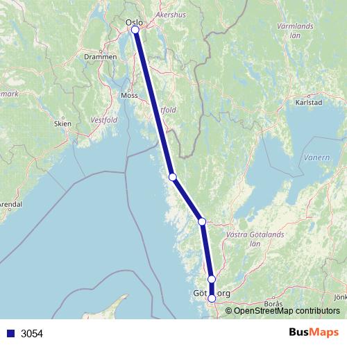 3054 bus Line Map