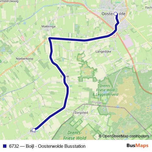 6732 bus Line Map
