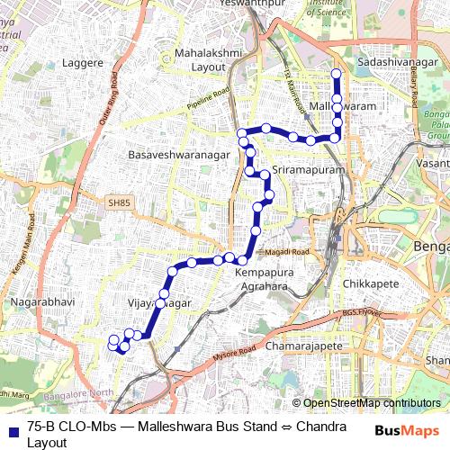 75-B CLO-Mbs bus Line Map