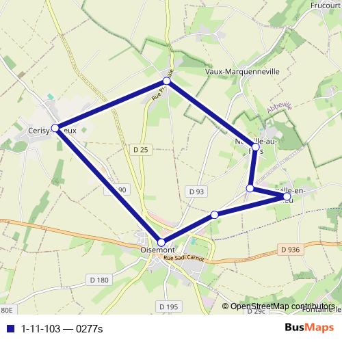 1-11-103 bus Line Map