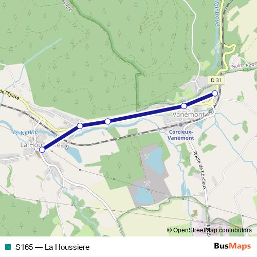 S165 bus Line Map