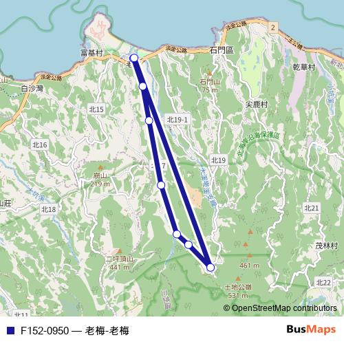 F152-0950 bus Line Map