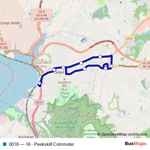 0018 bus Line Map