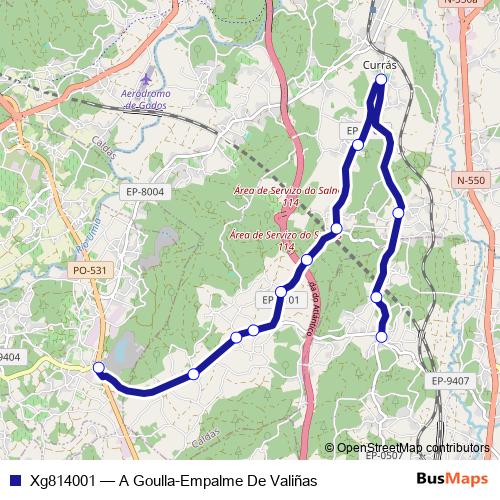 Xg814001 bus Line Map