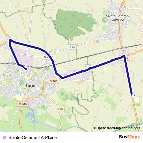 Sainte-Gemme-LA-Plaine bus Line Map